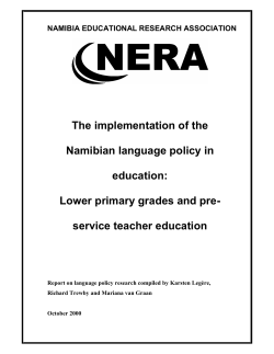 The implementation of the Namibian language policy in