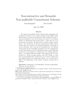 Non-interactive and Reusable Non