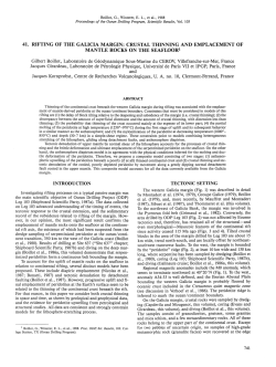 41. Rifting of the Galicia Margin: Crustal Thinning and Emplacement