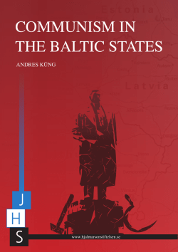 CommUNiSm iN THE BAlTiC STATES