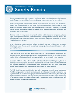 The Consumer`s Guide to Surety Bonds