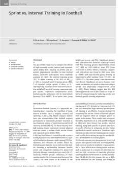 Sprint vs. Interval Training in Football