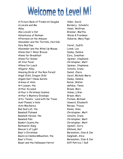 Level M Reading List