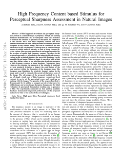 High Frequency Content based Stimulus for Perceptual
