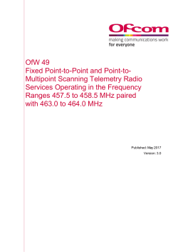 OfW 49 Fixed Point-to-Point and Point-to- Multipoint