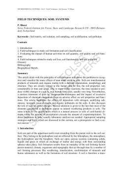 Field Techniques: Soil Systems
