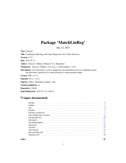 Package `MatchLinReg`