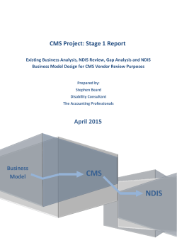 CMS Project: Stage 1 Report