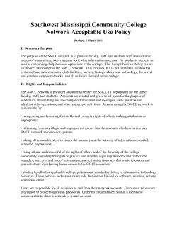 Acceptable Use Policy - Southwest Mississippi Community College