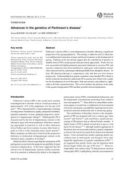 Advances in the genetics of Parkinson`s disease1