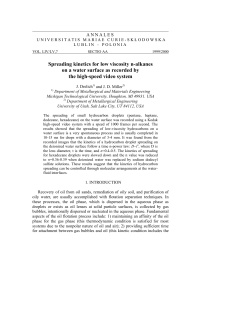 Spreading kinetics for low viscosity n