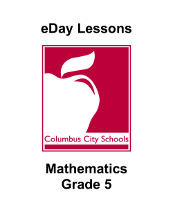 eDay Lessons Mathematics Grade 5