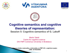 Cognitive semantics of Lakoff