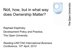 Not, how, but in what way does Ownership Matter?