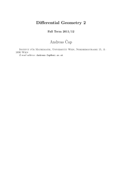 Differential Geometry 2 AndreasˇCap