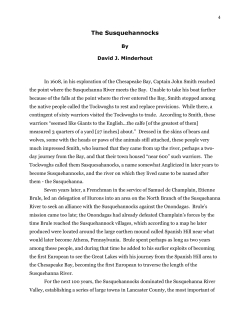 The Susquehannocks - Union County Historical Society