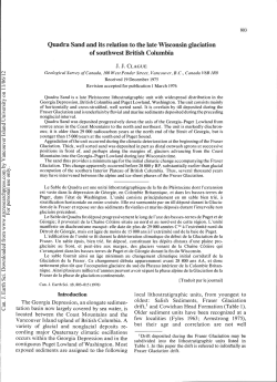 Quadra Sand and its relation to the late Wisconsin glaciation of