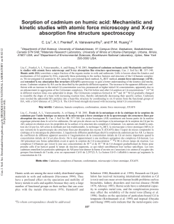 Sorption of cadmium on humic acid: Mechanistic and