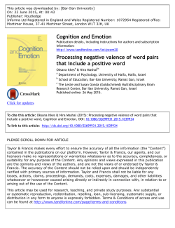 Processing negative valence of word pairs that include a positive word