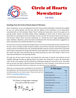 The Circle of Hearts Newsletter has returned!