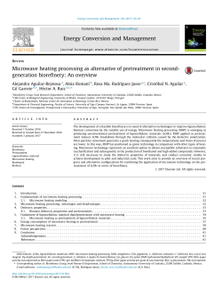 Microwave heating processing as alternative of pretreatment in