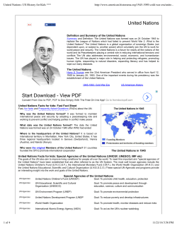 United Nations - Mrs. Engstrom