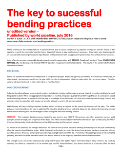 The key to sucessful bending practices