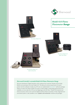 Model 410 Flame Photometer Range