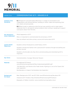 commemorating 9/11 : grades 6-8