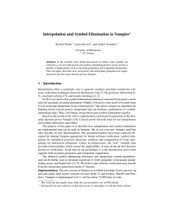 Interpolation and Symbol Elimination in Vampire*