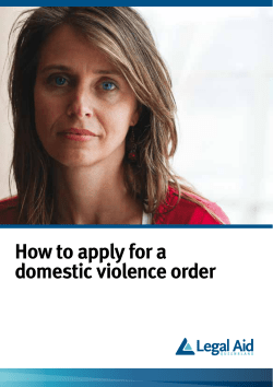 How to apply for a domestic violence order