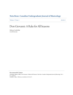 Don Giovanni: A Rake for All Seasons