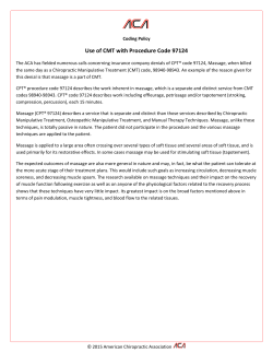 Use of CMT with Procedure Code 97124