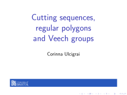 Cutting sequences, regular polygons and Veech groups