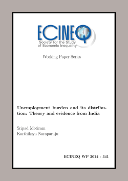 Unemployment burden and its distribution