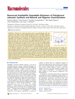 Biosourced Amphiphilic Degradable Elastomers of Poly(glycerol