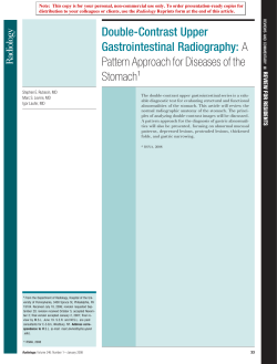 Double-Contrast Upper Gastrointestinal Radiography: A Pattern