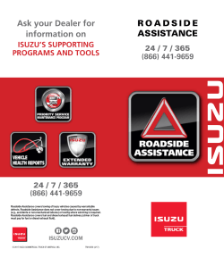 Roadside Assistance Brochure - Isuzu Commercial Truck of America