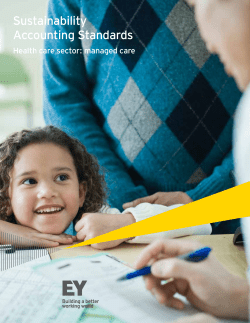 Sustainability Accounting Standards | Health care sector: managed