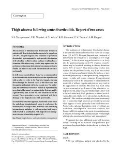 Thigh abscess following acute diverticulitis. Report of two cases