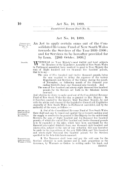 Act No. 10, 1899. An Act to apply certain sums out of the