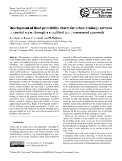 Development of flood probability charts for urban drainage network