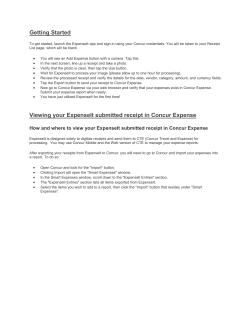 Getting Started Viewing your ExpenseIt submitted receipt in Concur