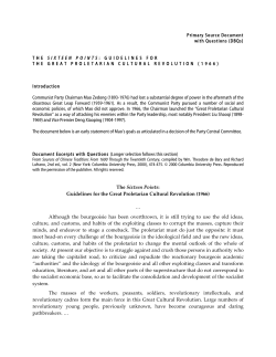 The Sixteen Points - Asia for Educators