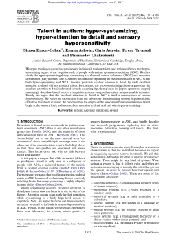 Talent in autism: hyper-systemizing, hyper