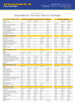 Muswellbrook Town Bus Service Timetable