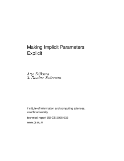 Making Implicit Parameters Explicit