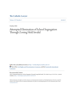 Attempted Elimination of School Segregation Through Zoning Held