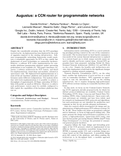 Augustus: a CCN router for programmable networks