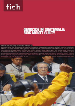 Annulment of General R&iacute;os Montt`s conviction